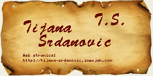 Tijana Srdanović vizit kartica